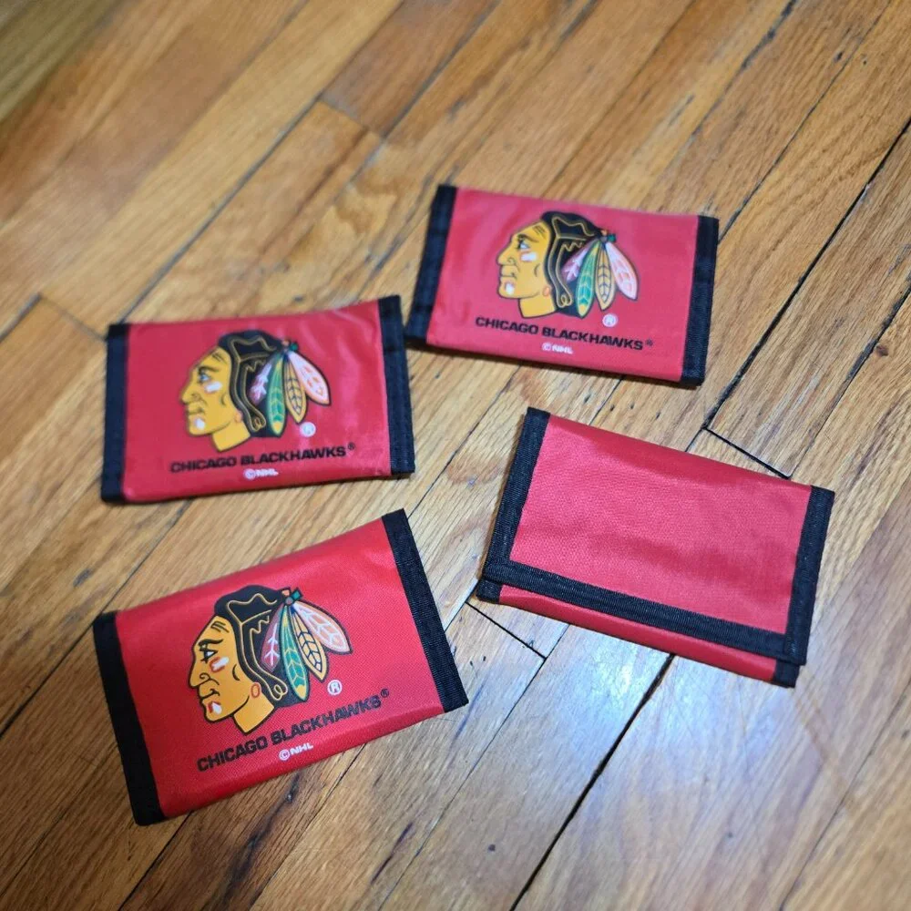NFL Chicago Blackhawks RETRO THROWBACK Oldschool Tri-Fold Wallet 5